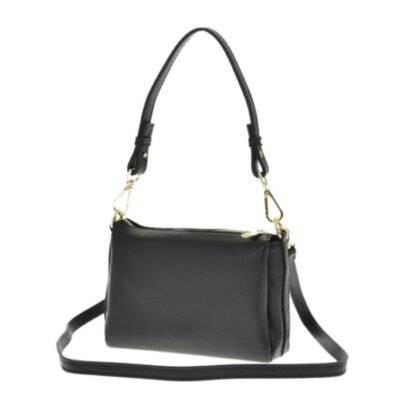 Czarna Skórzana Mini Crossbody