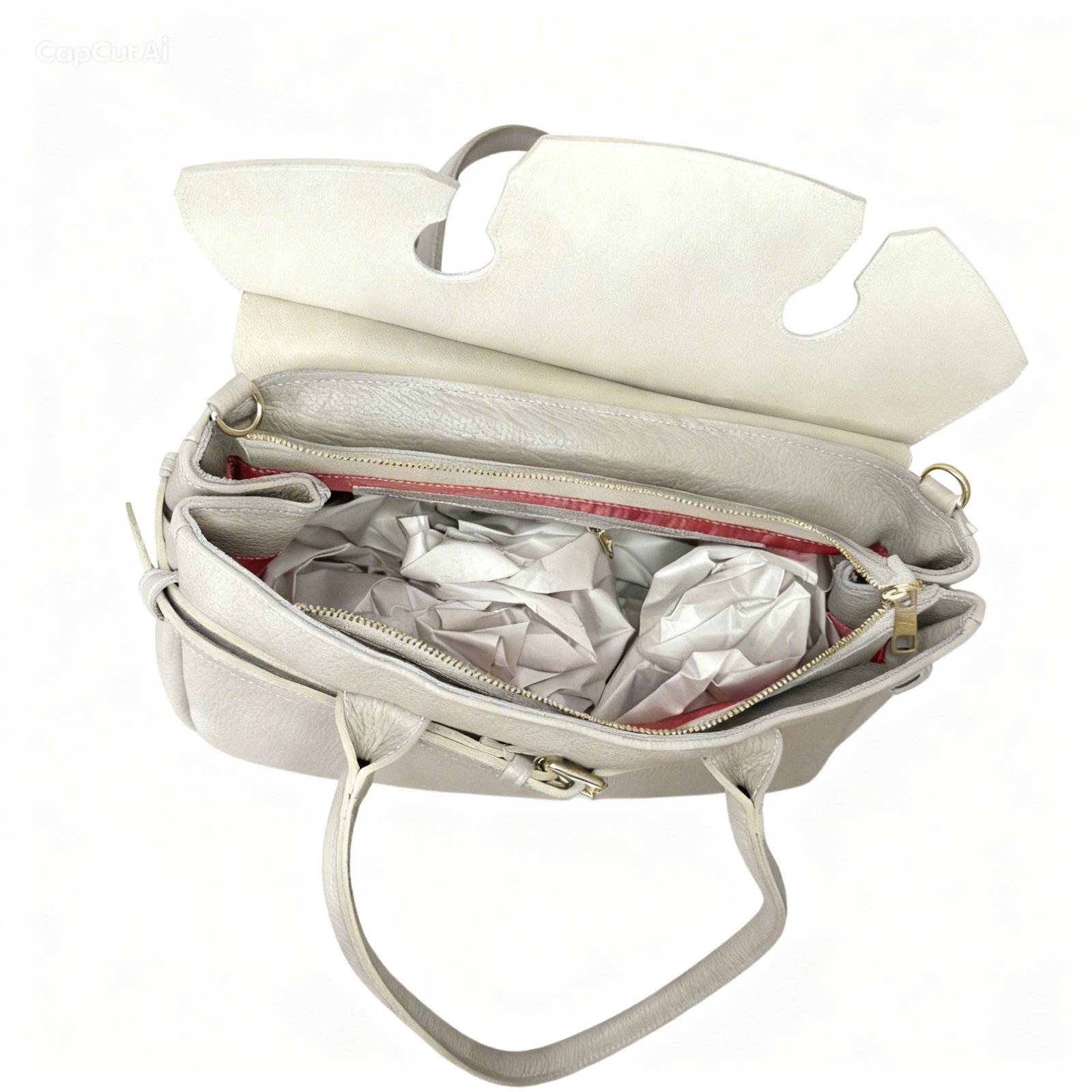 Beżowa Torebka Kuferek – Klasyczna Elegancja - Image 4